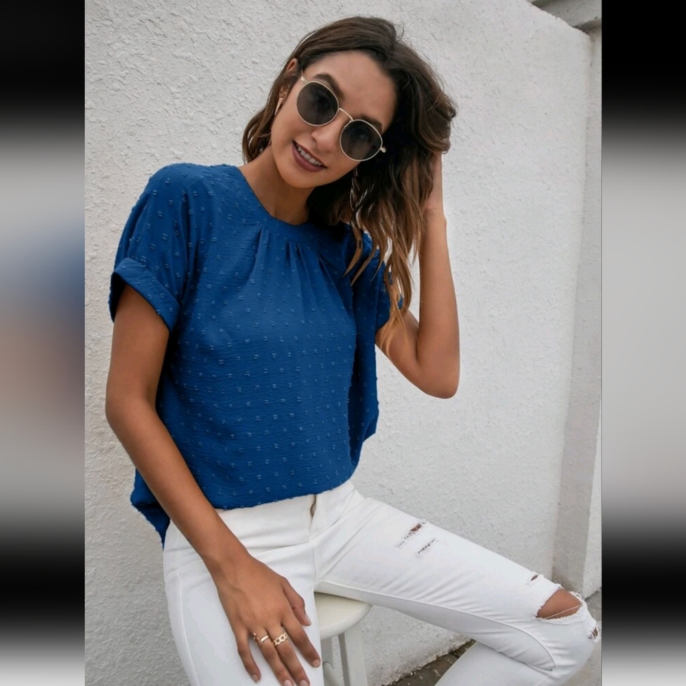 ⚡4/$20⚡🆕 SHEIN Swiss Dot Blouse